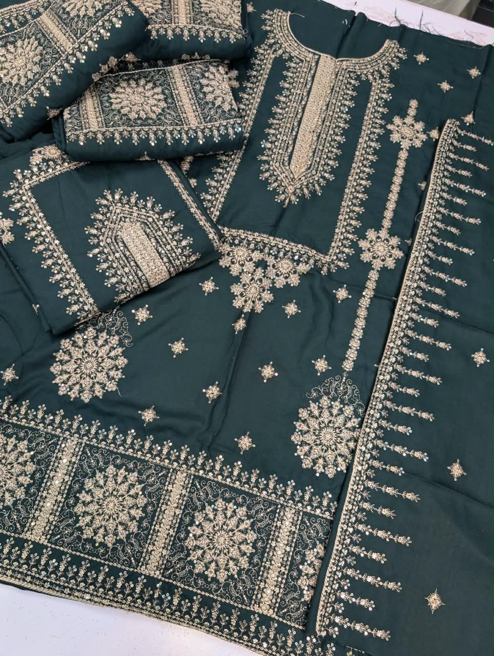 Peach Wool Collection ✅Winter Collection 2026 ✅Brand: Breeze  ✅Fabric: Peach Wool 2pc ✅Status: *Heavy Emb* ❤️ Front shirt Full Heavy Emb  ✅*Sleeves* Light Weight Emb ✅*Back*Light Weight EMB ✅*Trouser* Plain 🌹(Wholesale Price)  ❤️ *Rs2250*